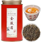 CHADUO Golden Monkey Tea Loose Leaf Jin Jun Mei Black Tea Loose Leaf Authentic Wuyi Mountain Jinjunmei Black Tea Rich Floral Aroma And Honeyed Fruity Aroma 150g/5.29oz Grade AAA 金骏眉 红茶 中国茶