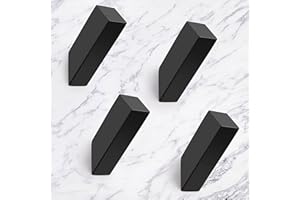 NINETREX Black Towel Hook SUS 304 Stainless Steel Modern Matte Black Wall Hook Heavy Duty Robe Hook for Bathroom Livingroom W