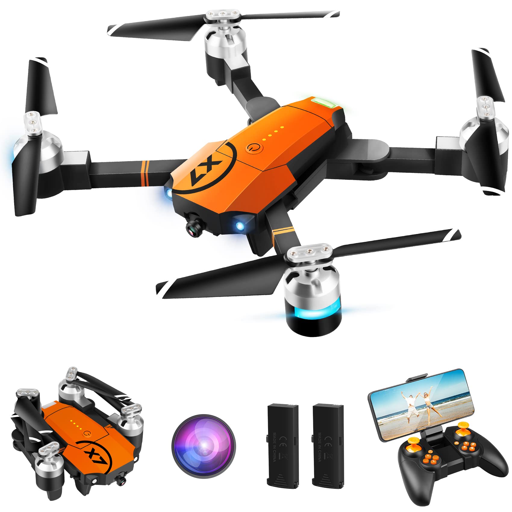ORKNELY 1080P WiFi FPV Quadcopter Drone with Camera