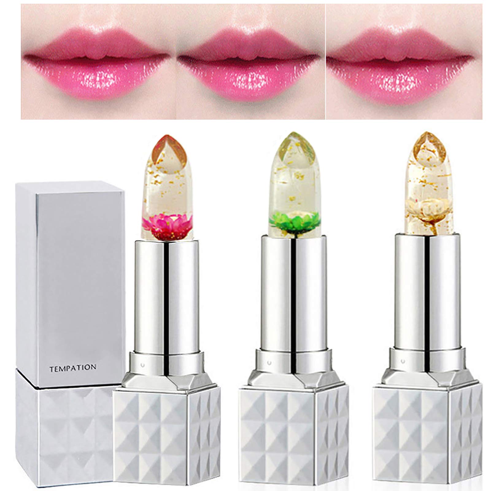 crystal flower jelly lipstick