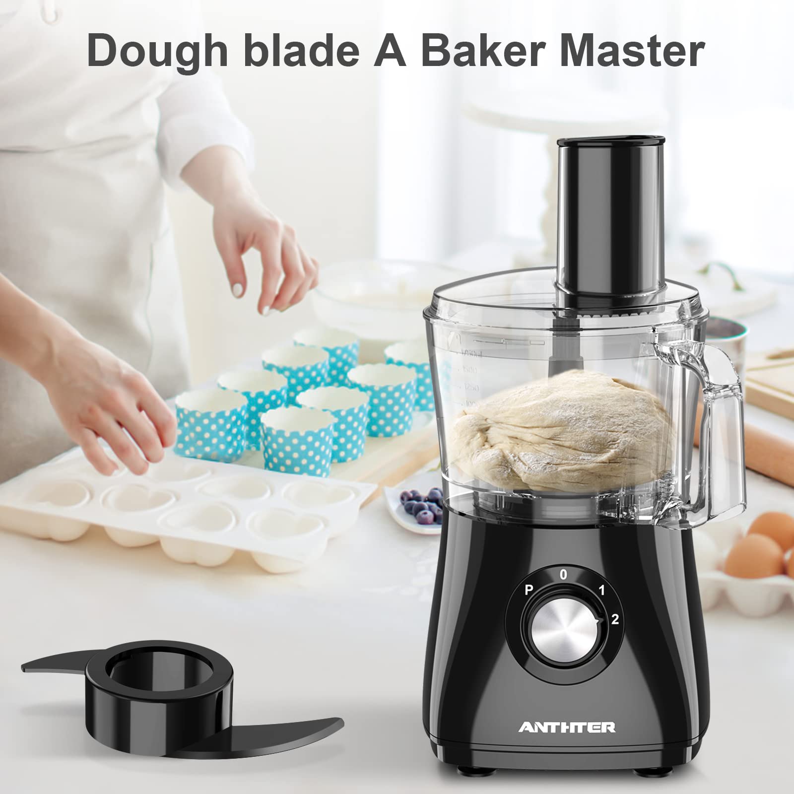 Food Processor, Anthter 600W Professional Food Processors & Vegetable