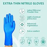 Ansell AlphaTec 37-310 Nitrile Gloves Medium Blue 12 Pairs Chemical Protection view 2
