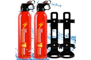 CERMUG Fire Extinguisher for Home, Car Fire Extinguisher with Mount, Portable Kitchen Fire Extinguisher for A, B, C, K Category, 620ml Water-Based Fire Extinguisher for Car Truck Boat Home Office (2 Pack)