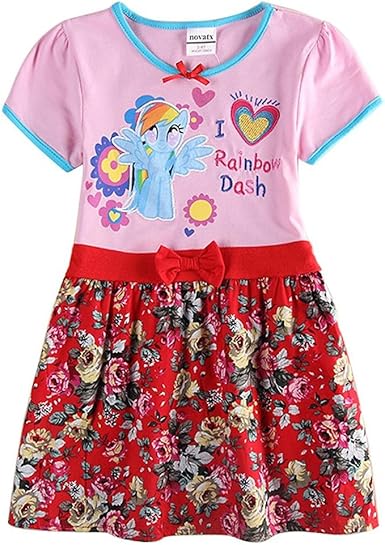 coralup Niñas Algodón Casual vestido (18 m-6y): Amazon.es: Ropa y ...