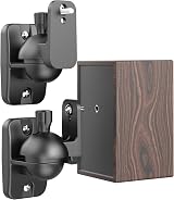 Cozycase 2 Pcs Speaker Wall Mount Kit Adjustable Rotatable Tilted Black view 1