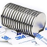 LOVIMAG Super Strong Neodymium Disc Magnets with Double-Sided Adhesive, Powerful Rare Earth Magnets. Fridge, DIY, Building, S