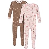 Gerber Baby Girls' 2-Pack Footed Pajamas-Closeout
