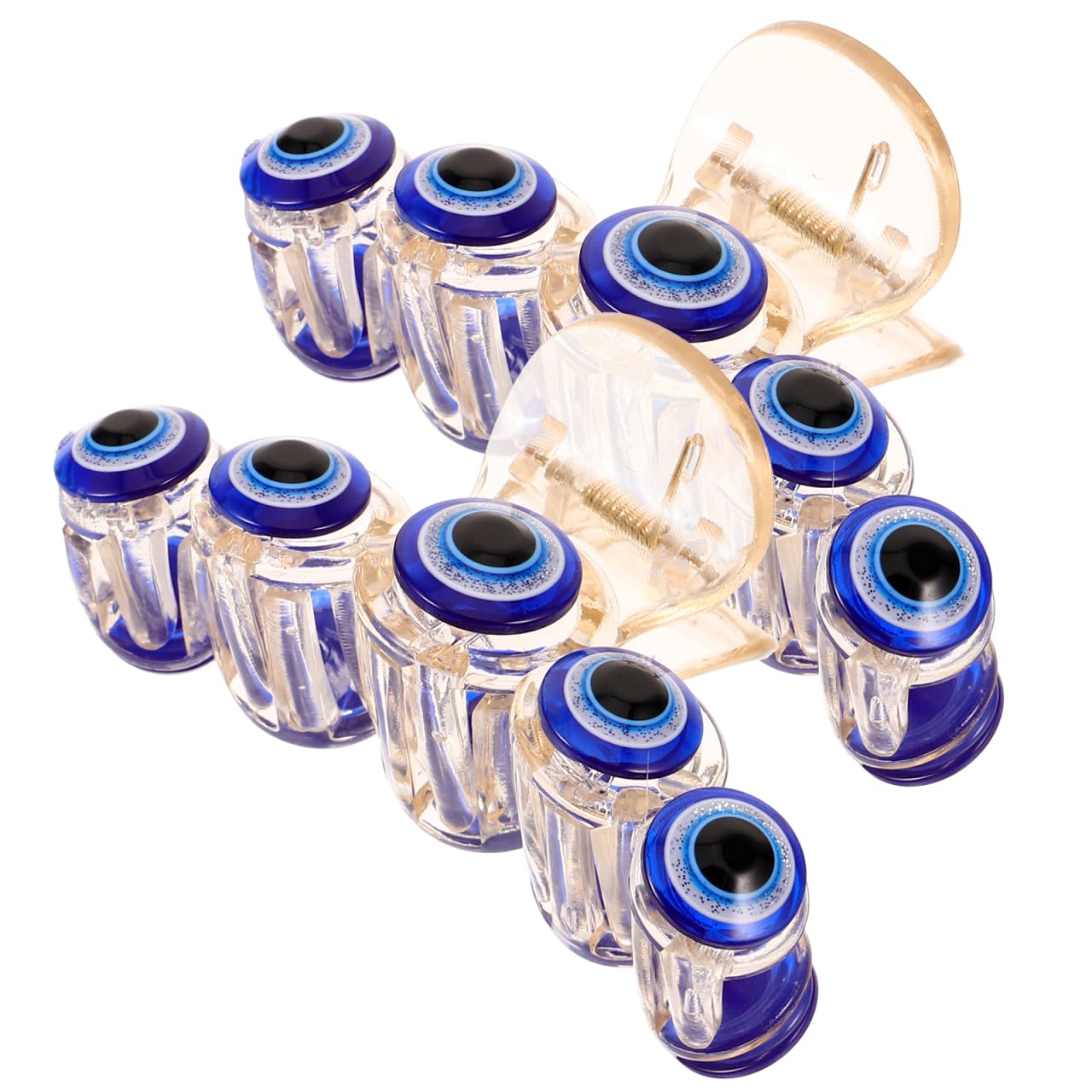 FOMIYES 2 Pcs Blue Evil Eyes Hair Clips Big Hair Clips Horror Eyes Evil s Jaw Big Claw s Horror Claw Hair Accessories Decor Resin Bride Headgear Small