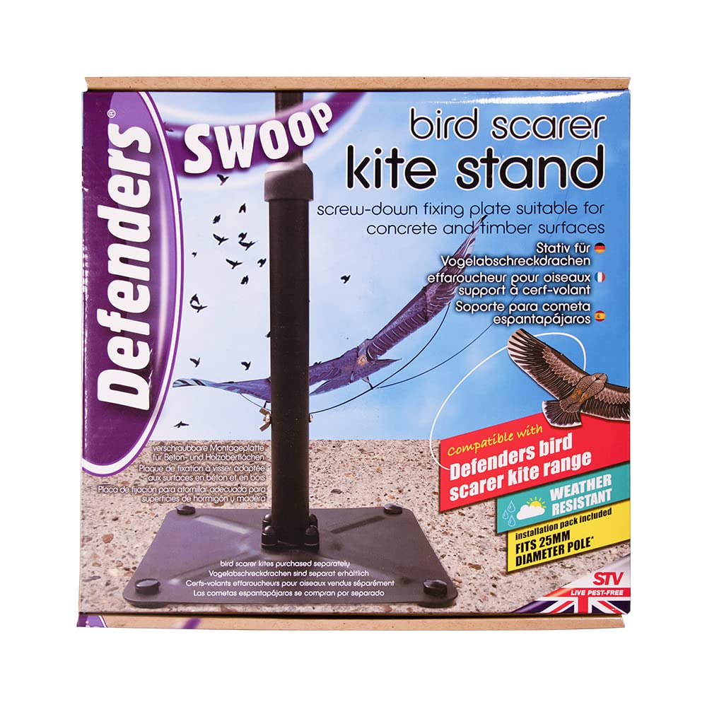 Defenders Swoop Bird Scarer Kite Stand Ideal for Buildings and Hard Surface Mounting of Kites, Durable Steel, Weather-Proof Design