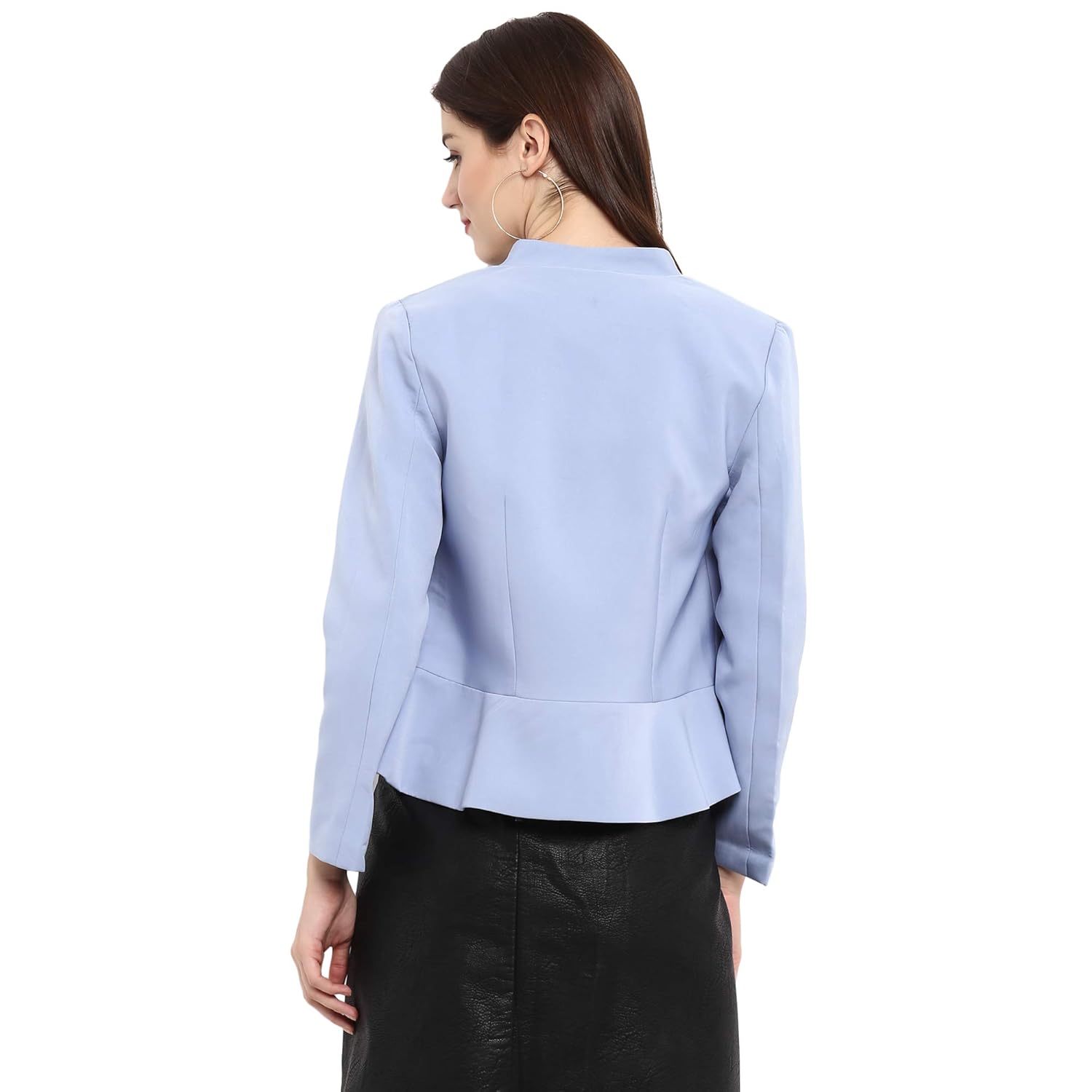 pannkh women's pastel blue embroidered blazer