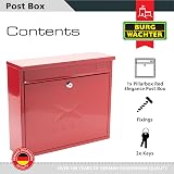 Burg-Wächter MB02R Red Elegance Wall Mounted Weatherproof Post Box 36x31x10cm view 3