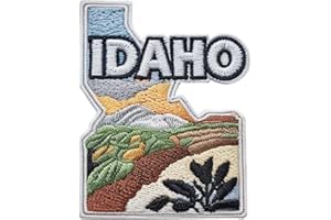 Idaho State Patch Embroidered Iron-on/Sew-on Badge (3 Inch) Travel USA Souvenir Emblem Gift Patches