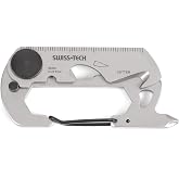 SWISS+TECH ST029014 14-in-1 Every Day Carry (EDC) Multi-Tool, w/Carabineer Clip (Single Pack)