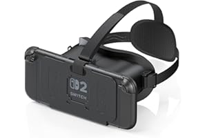 VR Headset for Nintendo Switch 2 (2025), Switch 2 Virtual Reality VR Glasses with Adjustable HD Lenses and Comfortable Head S