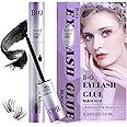 B&Qaugen Lash Cluster Glue Precise Brush Tip Applicator Strong Hold Waterproof Lash Glue (Black,10ML)
