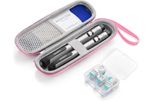 sijidou Insulin Cooler Travel Case, Portable Insulin Travel Case, Insulin Cooling Cases Insulated Organizer for Insulins Pens (Pink)