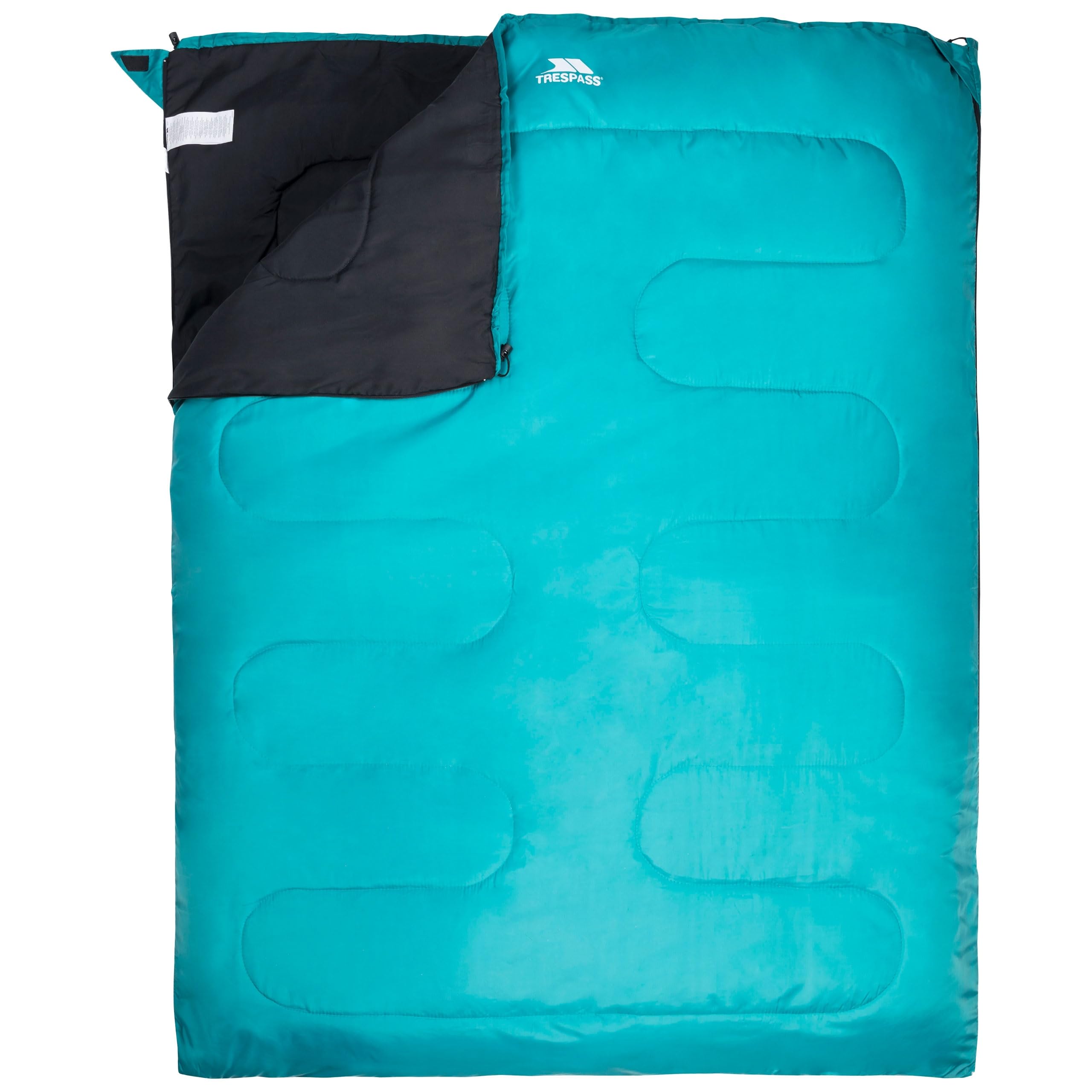 Trespass Catnap 3 Season Double Sleeping Bag Camping Travel 180cm x 140cm