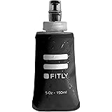 FITLY Soft Flask - 5 oz (150 ml)- Shrink As You Drink Pocket Soft Water Bottle for Hydration Pack/Running Vest- Folding Water