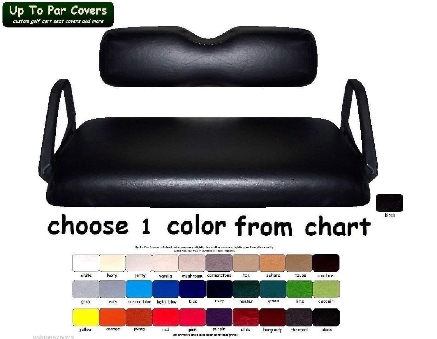 EZGo TXT Custom Golf Cart Seat Cover Set Made with Marine