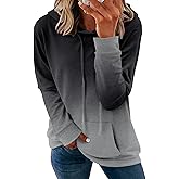 onlypuff Women's Pullover Hoodies Teen Girls Trendy Fall Fashion Tops Hooded Sweatshirts