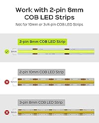 JACKYLED 8mm 2Pin FCOB COB LED Light Strip