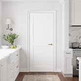 SMARTSTANDARD 32" x 80" Interior Doors, Solid Core Slab Door, Pre-Assembled | 2-Panel without Hardware Kit, White Primed Shaker for Pantry, Closet, Pocket, Paintable Surface