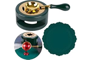 LSYGXYZ Kit de cachet de cire avec cuillère à cacheter et tampon en silicone pour faire fondre des perles de cire ou des bâto