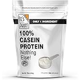 It's Just! - 100% Casein Protein Powder, Made in USA, One Ingredient, Slow Burning, Time Release (1 Pound (Pack of 1), Unflavored)