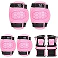 TXJ Sports Elbow and Knee Pads Kids with Wrist Guards Protective Gear for Skateboard Roller Skating Biking Skating Inline Skates Longboarding Derby Riding Scooter