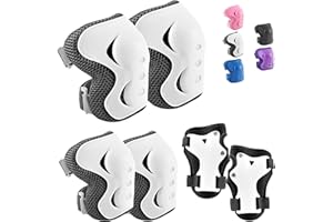 ATOOTWO Knee Pads for Kids， Knee Pads and Elbow Pads Set Toddler 4-10 Years Protective Gear Set for Girls Boys with Wrist Guards for Skating Cycling Bike Rollerblading Scooter