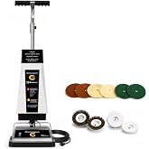 Koblenz P-2600A Carpet Shampooer Machine, 12 in Floor Polisher, 144 Ounce | Electric Floor Scrubber, Tank, Twin Brushes, Scrubbing and Polishing Pads, Commercial Carpet Cleaner, White/Black, Durable