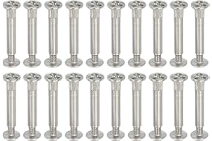 PATIKIL Binding Screw Posts, 20 Set Screw Posts Fit for 3/16"(5mm) Hole Dia Female M5 x 27mm Carbon Steel Binding Bolts Nut for Leather Scrapbook DIY