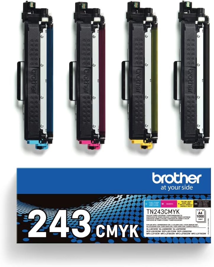 Brother TN-243BK TN-243C TN-243M TN-243Y Toner Cartridges Multi-Pack