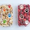 Yeachlaing Paw Print Stickers, 1.5" Clear Round Bear Paw Stickers with ...