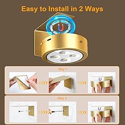 maylit 6 Pack Rechargeable Picture Lights, Battery