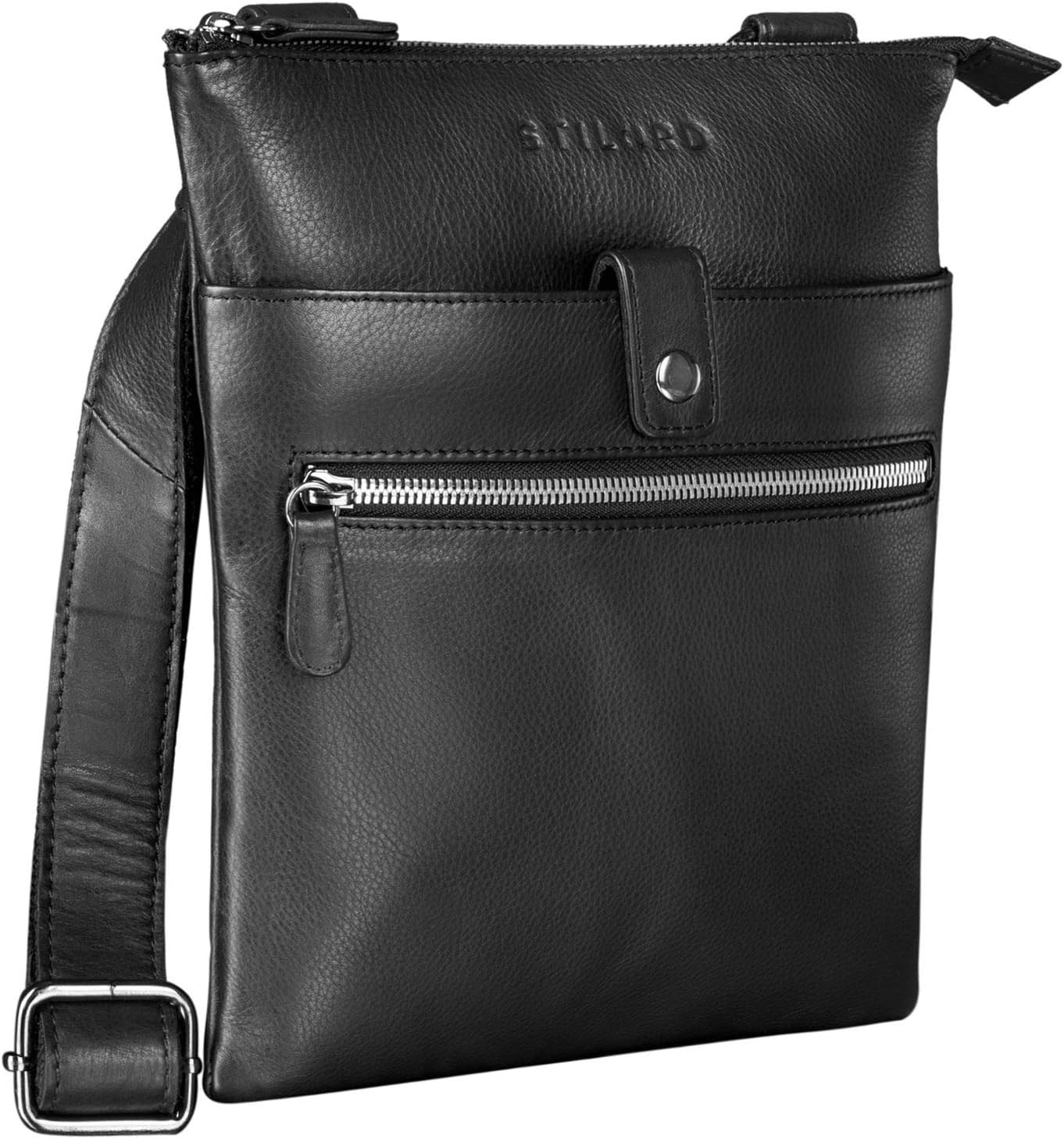 STILORD "Enya" Crossover Bag Women Small Leather Shoulder Bag Vintage Handbag Ladies Evening Bags Elegant Bag for iPad 9.7 inch DIN A5 Genuine Leather Colour:Black - Image 4