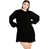 City Chic Plus Size Dress, Pleat Ruffle Dress