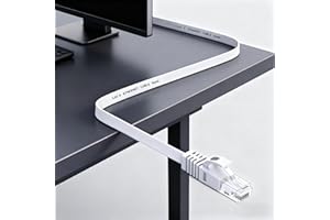 Cat 6 Ethernet Cable 10ft (at a Cat5e Price but Higher Bandwidth) Flat Internet Network Cables - Cat6 Ethernet Patch Cable Sh