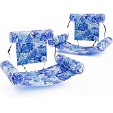 2 Pack / 1 Pack Inflatable Pool Float for Adults &ndash; Heavy Duty Floating Lounge Chair &amp; Pool Noodle for Summer, Beach, Lake &amp; Pool Parties &ndash; Comfortable Water Lounge for Relaxing &amp; Fun