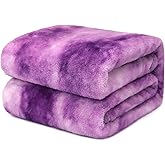 GentleSoft Purple Fleece Blanket, Plush Soft Cozy Microfiber Throw for Couch, Sofa, Bed, Lightweight Warm Comfort Cover, Elegant Home Room Decor, Birthday for Women Mom Sister Friend