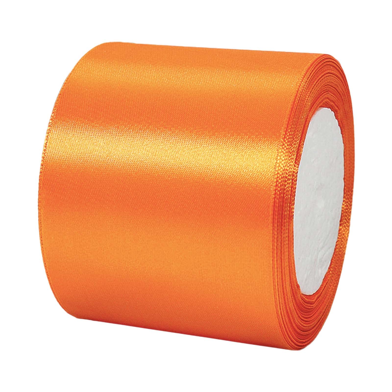 3 Inch 22m Wide Halloween Orange Ribbon for Crafting,75mm Ribbon Orange Fabric Large Ribbon.Solid Satin Ribbon,Polyester Ribbon.for Gift Wapping,Hair Bows,Sewing,Floral,Wedding Car,Presents