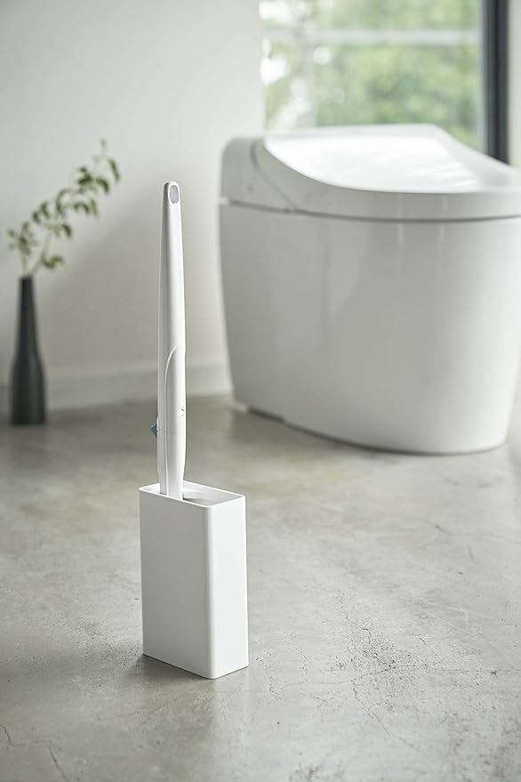 Amazon 山崎実業 Yamazaki 流せるトイレブラシスタンド タワー ホワイト 約w5 5xd11xh17cm タワー トイレブラシケース 4855 トイレブラシ ホーム キッチン オンライン通販