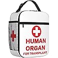COEIOBEO Funny Human Organ for Transplant Insulated Lunch Box - Portable Lunch Bag Reusable Lunch Tote for Women Men and Kids-Gag Gift