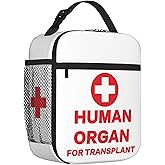 COEIOBEO Funny Human Organ for Transplant Insulated Lunch Box - Portable Lunch Bag Reusable Lunch Tote for Women Men and Kids-Gag Gift