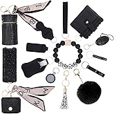 AMIR Safety Keychain Set for Women, Wristlet Keychain with Personal Alarm, Earphone Case, Cute Keychains for Women Girls