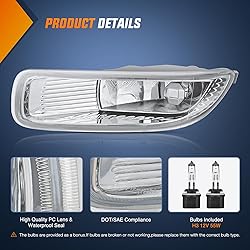 Nilight Fog Lights Assembly Compatible with 2003