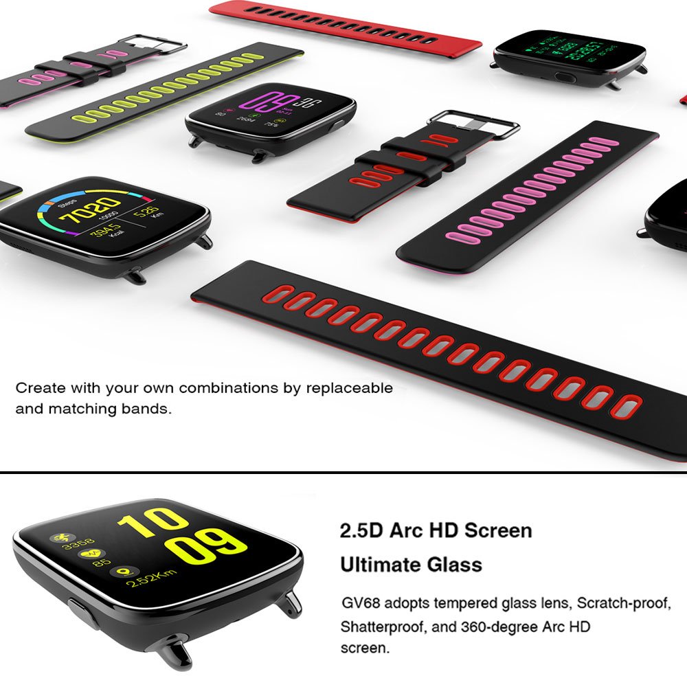 Giantree GV68 Smartwatch IP68 Bluetooth 4.0 Pantalla 1,54 ...