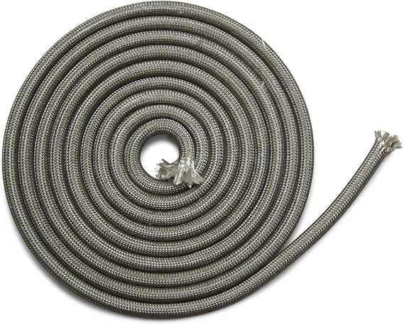 Guarnizione Per Camino, 3 M, Nastro Autoadesivo In Vetro, Per Porta Camino Forno In Fibra Di Vetro Resistente Al Calore Fino A 550 C Lunghezza 3 M Larghezza 10 X 2 Mm