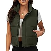 Fengbay Puffer Vest Women Sleeveless Winter Clothing Puffy Cropped Vests Jacket Fall Outfits 2026 Trendy Vest Top