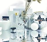 Meboem 5760pcs Self Adhesive Glass Mirror Tiles 5mm Square Silver view 4